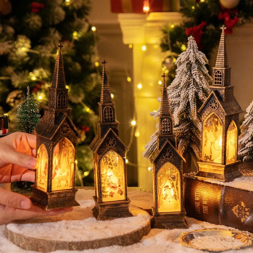 1Pcs Christmas LED Night Light Santa Claus Snowman Lantern Lamp Table Ornament Christmas Decoration for Home Xmas Navidad Gifts