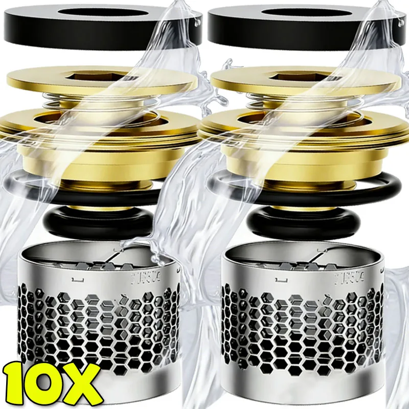 

1/10 шт. универсальных латунных запорных клапанов с сетчатым фильтром, герметичные уплотнительные кольца и прокладки для кранов, труб, шлангов, сантехнических соединений