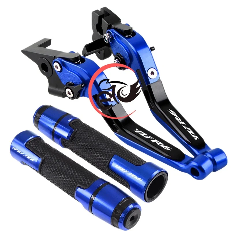 

YZFR6 LOGO Motorcycle CNC Brake Clutch Levers Handlebar Grip Handle Hand Grips For YAMAHA YZF R6 1999 2000 2001 2002 2003 2004