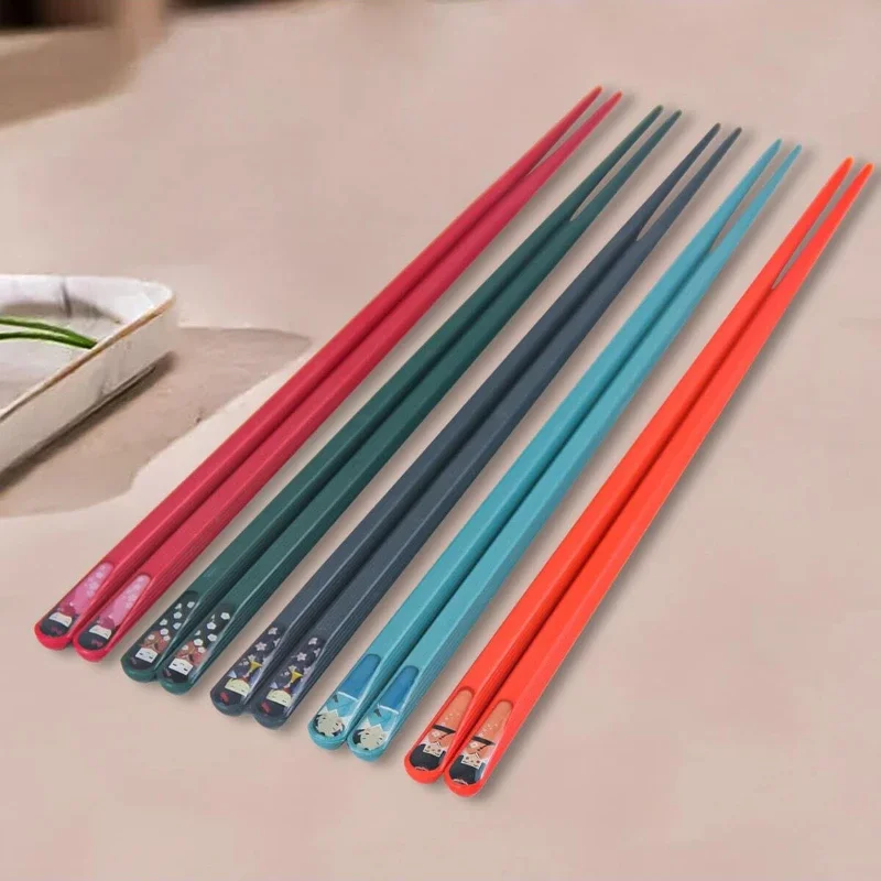 5 Pairs OF Fiberglass Chopsticks, Reusable Chopsticks DishwaSher Safe, 9.4 Inches/24CM Matte Non-Slip Home/Hotel