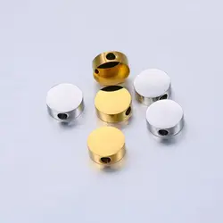 10pcs 5/8/10mm 1.8mm Hole Stainless Steel Mirror Polished Round Beads For DIY Necklace Bracelet Beads Fashion Accessories