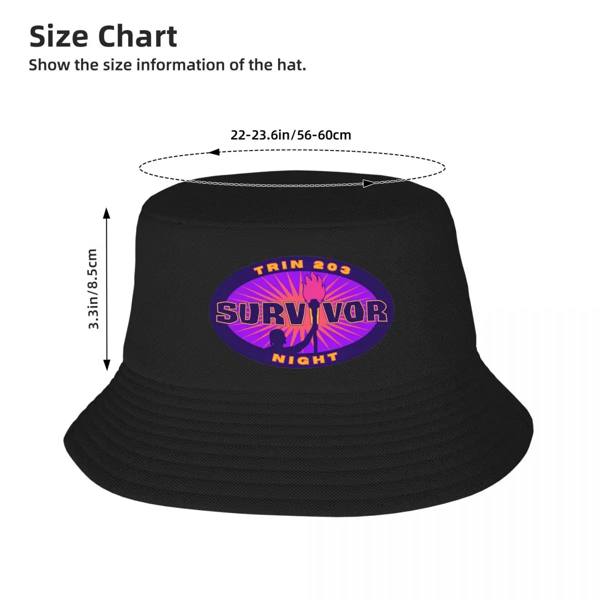 Survivor Night Bucket Hat Panama Hat Children Bob Hats Outdoor Fisherman Hats Summer Beach Fishing Unisex Caps