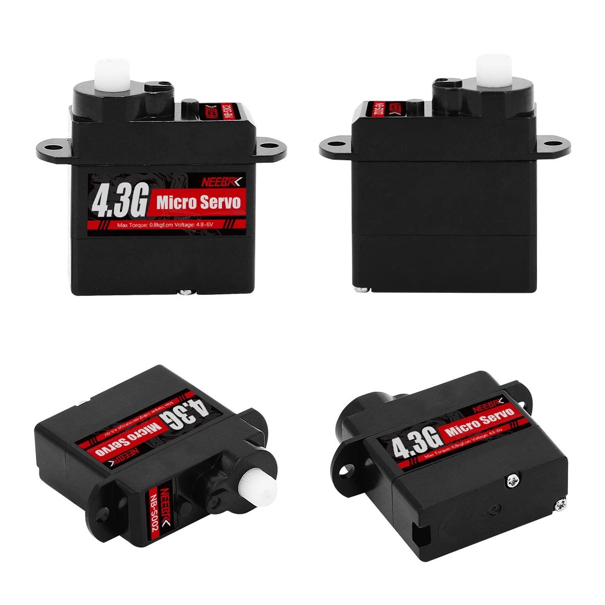 NEEBRC 4.3g Mikro Serwo Cyfrowe Wodoodporne z Metalowymi Przekładniami do Mini Samochodów RC, Samolotów Stałopłatowych, Helikopterów, Robotów, Akcesoria do Zabawek WLtoys K969