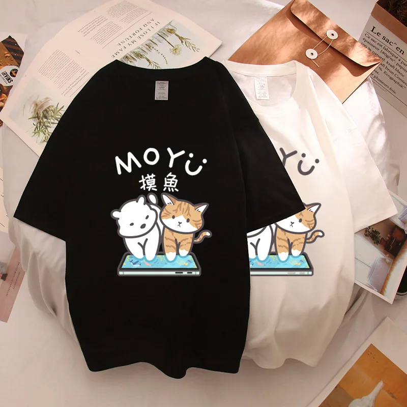 تيشيرت نسائي مطبوع عليه رسومات ، توبات نسائية ، قميص بلوفر ، ملابس كاواي ، زي هاراجوكو ، ملابس شارع ، ملابس فتيات ، لطيف