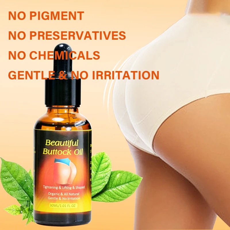 2 Bottles Sexy Hip Buttock Enlargement Essential Oil Tighten Loose Skin Cream Hip Lift Up Butt Lifting Beauty Big Ass Firming