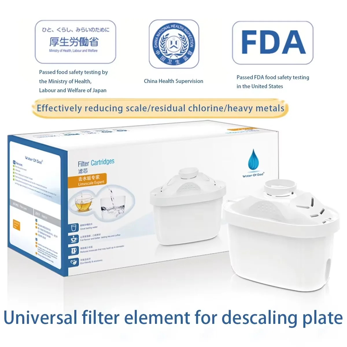 6 pcs Brita Maxtra  compatible water filter cartridges; Reduces sarro; Optimal Brita jug efficiency; Pure hydration; Pack of