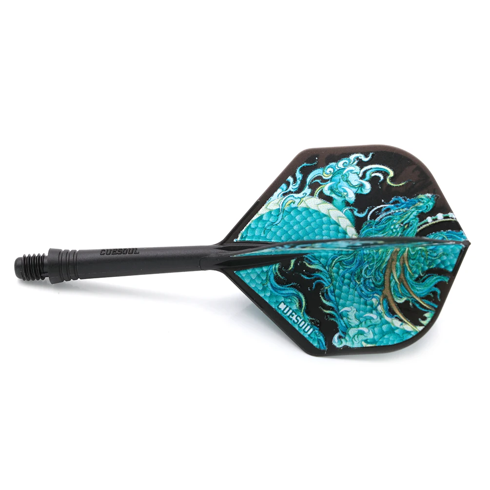 CUESOUL Integrated Dart Shaft and Flights with Four Mythological Symbols Design-28mm
