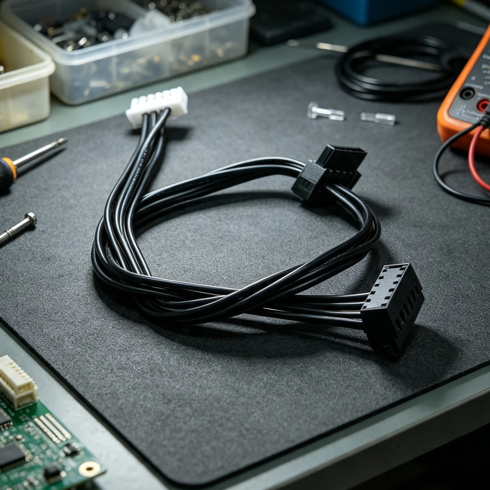 For Quick System Setup 37cm 14.56in Long 6Pin To 2-Port for sata Cable for sata Power Splitter Cord Wear Resistant Material