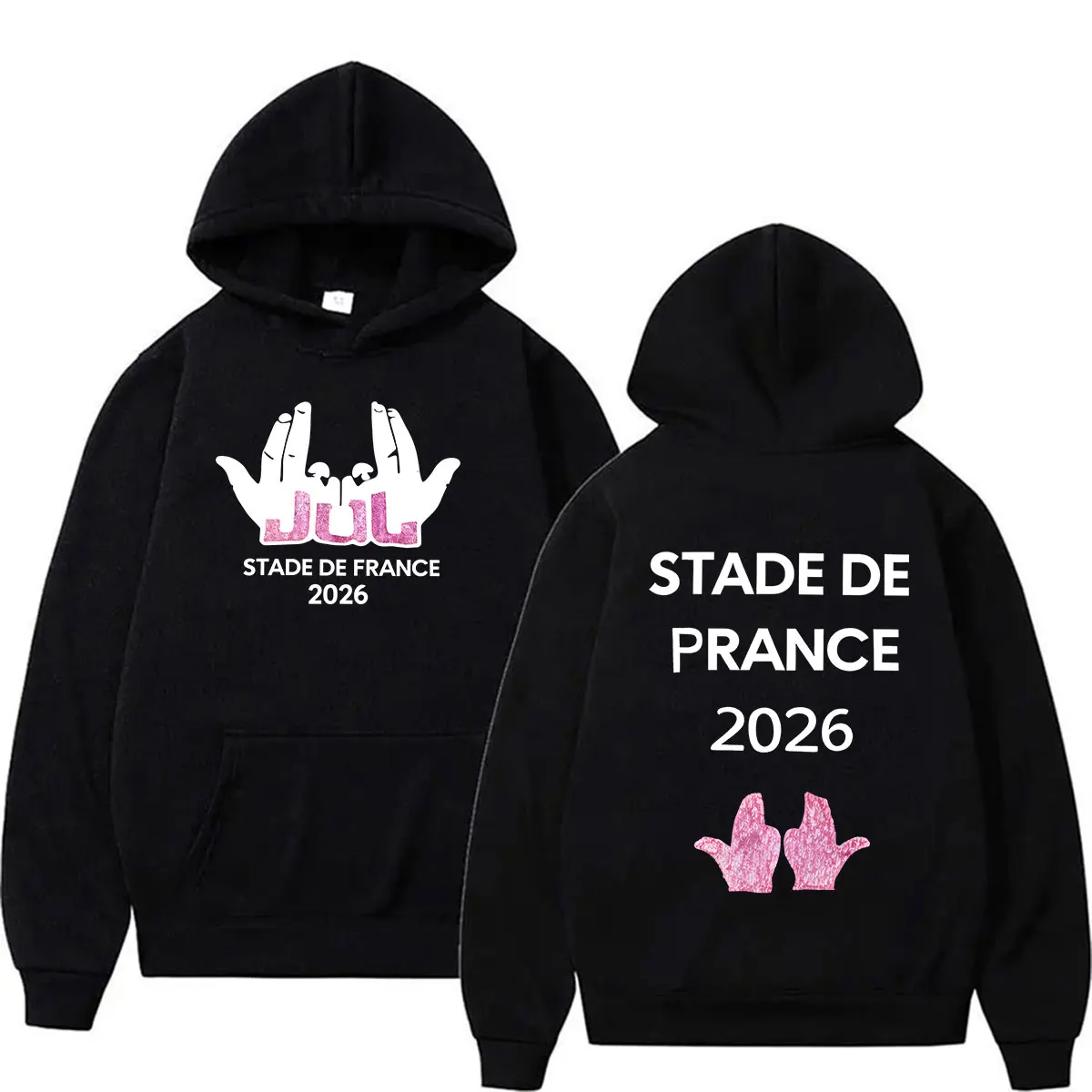 

Jul Stade De France Tour 2026 Print Hoodie Men Women's Aesthetic Clothing Pullover Sweatshirt Long Sleeve Fashion Fleece Hooded
