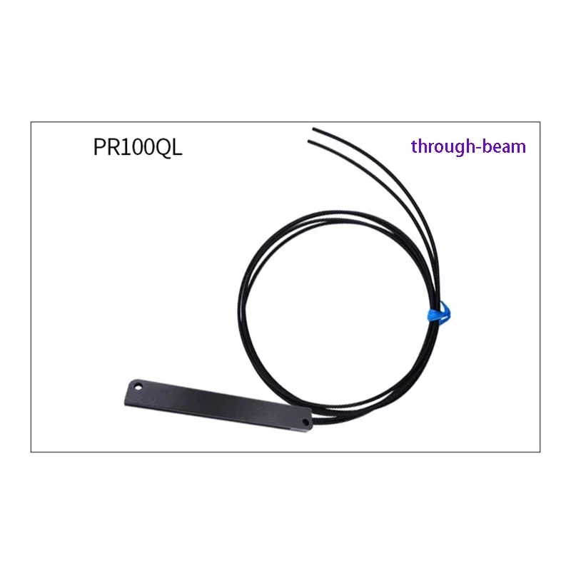 Area fiber optic sensor reflection, through-beam PR PT100QL detection surface 100mm rectangular fiber optic sensor