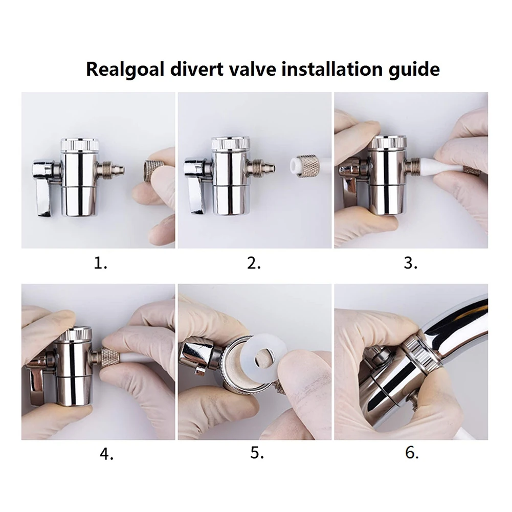 

B08B-Кран для фильтрации воды из хромированной латуни, эффективные системы фильтрации воды, разъем M22 до 1/4 дюйма