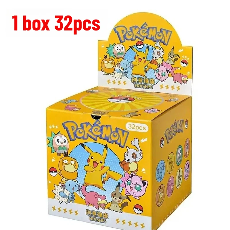 32 Stück Pokemon Pikachu Radiergummi-Überraschungsbeutel, Niedliche Cartoon-Sammler-Radiergummis, Lustige Überraschungs-Schreibwaren & Schüler-Belohnungsspielzeug – Detail 3