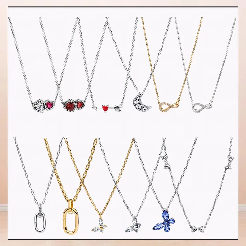 

925 silver exquisite charm necklace - circular heart-shaped pendant necklace for girls - jewelry for birthday party gift