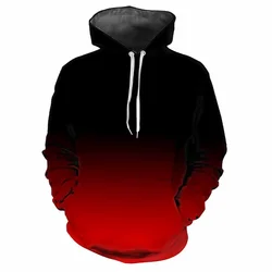 Trendy men's Hoodie Printed Change Color  Patterns Digital Printing Casual Long Sleeved Hooded Thick Fabric Tops