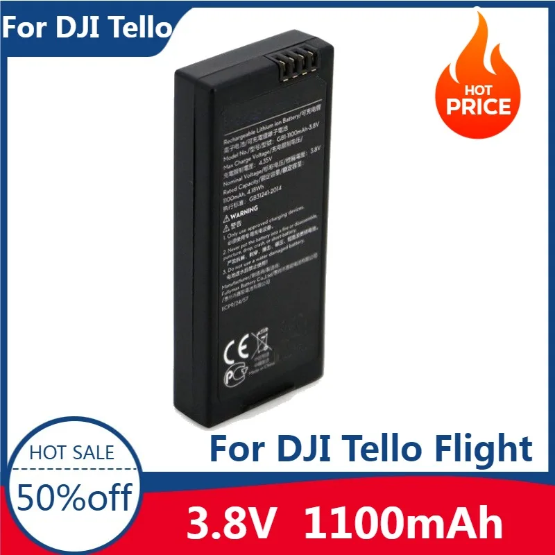 

New High Quality Replaceable Battery Drone Battery for DJI Tello Flight 3.8V 1100mAh