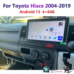 For Toyota Hiace 2004-2019 4-64GB Android 13 Wireless Carplay Car Stereo Radio GPS Wifi