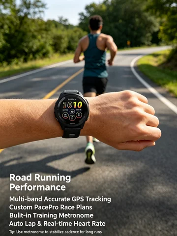 Garmin Forerunner 265 GPS Running Smartwatch – Multi‑Band GPS, Wrist Heart Rate & SpO2,, Advanced Training Status, Body Battery, Sleep Monitor, Waterproof Fitness Tracker for Men Women