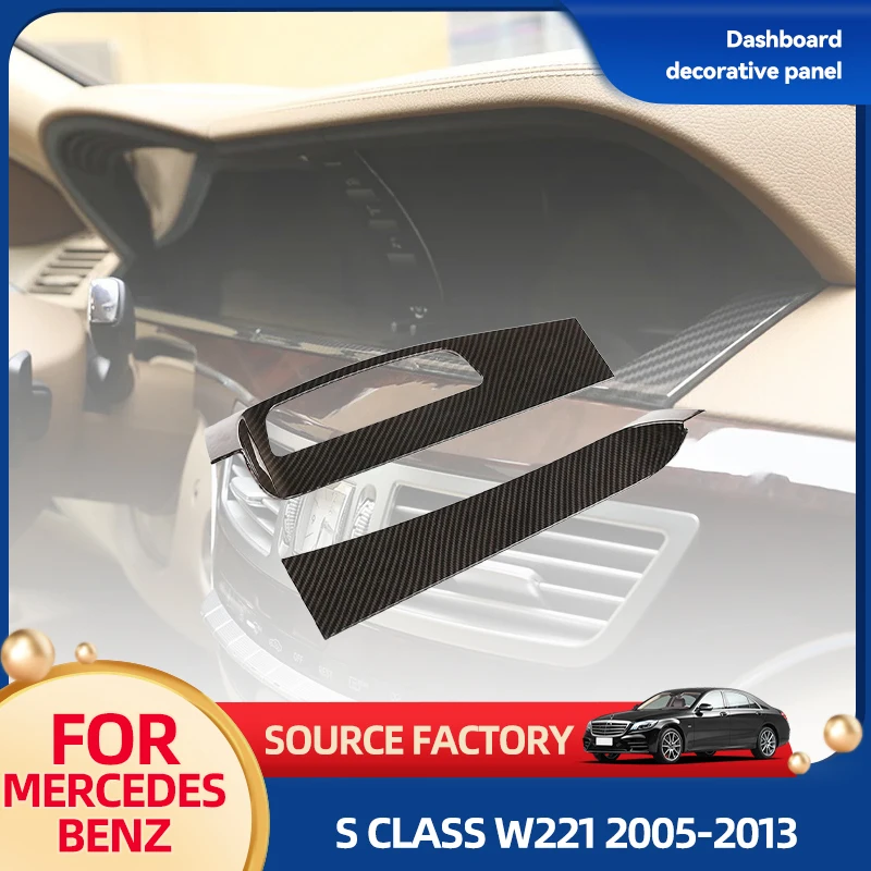 

Interior Mouldings ABS Car Center console dashboard under surface decoration panel Stickers For Mercedes Benz S Class w221 2005-
