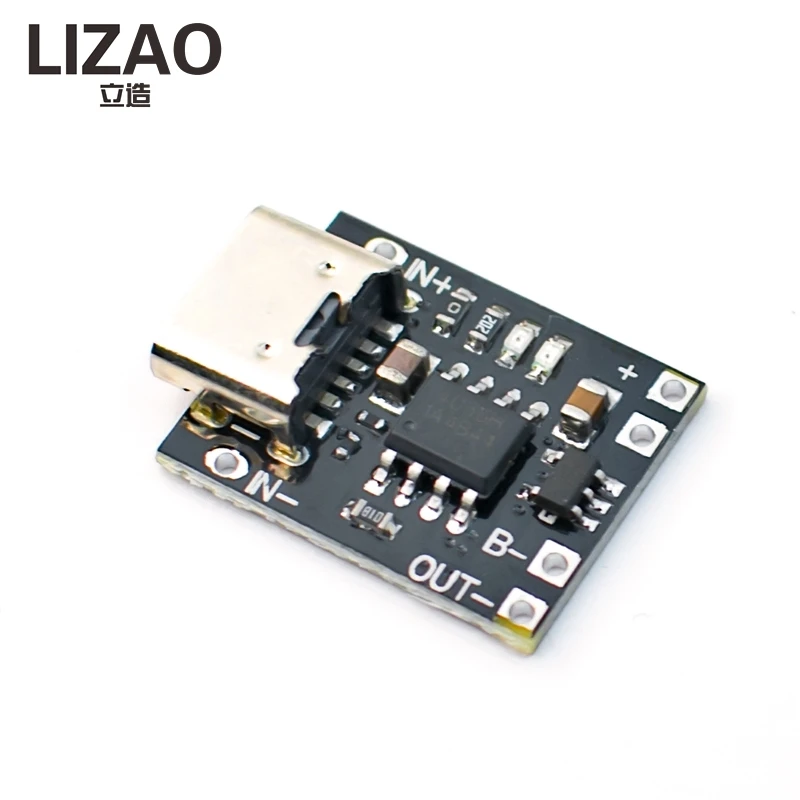 LIZAO Type-C USB Ultra-Small Lithium Battery Charging Board 1A 3.7V 4.2V Ternary Lithium Charger Module With Protection