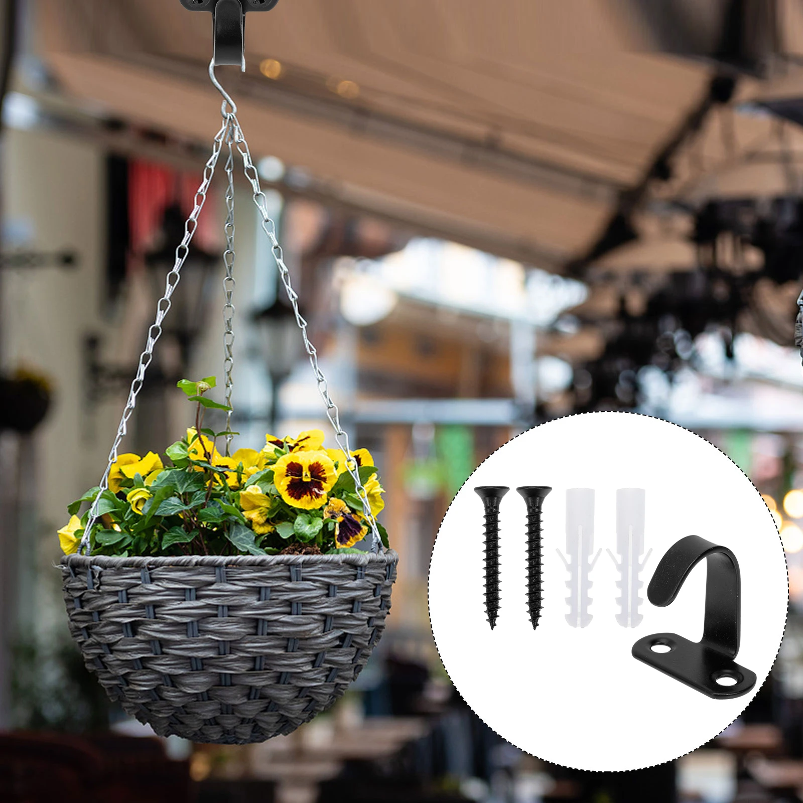 

12pcs Stainless Steel Ceiling Hooks Durable Wall Mount Plant Hangers Decor Bathroom Hook For Plants Flower Pots Holiday String