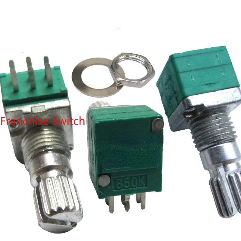 5 Stück authentisches hochpräzises 10% Duplex-Zweikanal-Volumen-Linear potentiometer r097 b50k-15kq