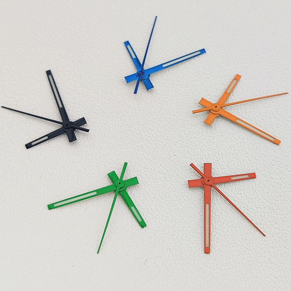 Watch Hands Green Luminous Hands nh35 Hands Red Orange Black Green Blue Gold Silver Rose Gold Fit NH35 NH36 4R35 Movements