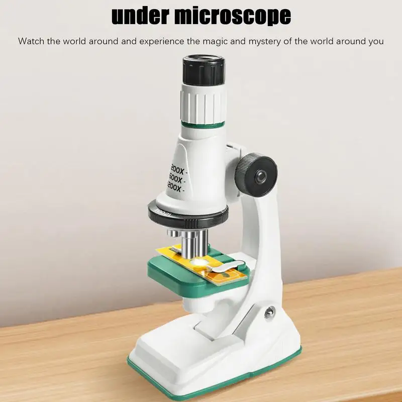 Children's Light Microscope Biology Lab LED Science Educational Scientific Experimental Experiment Portable Set For Kid STEM Toy