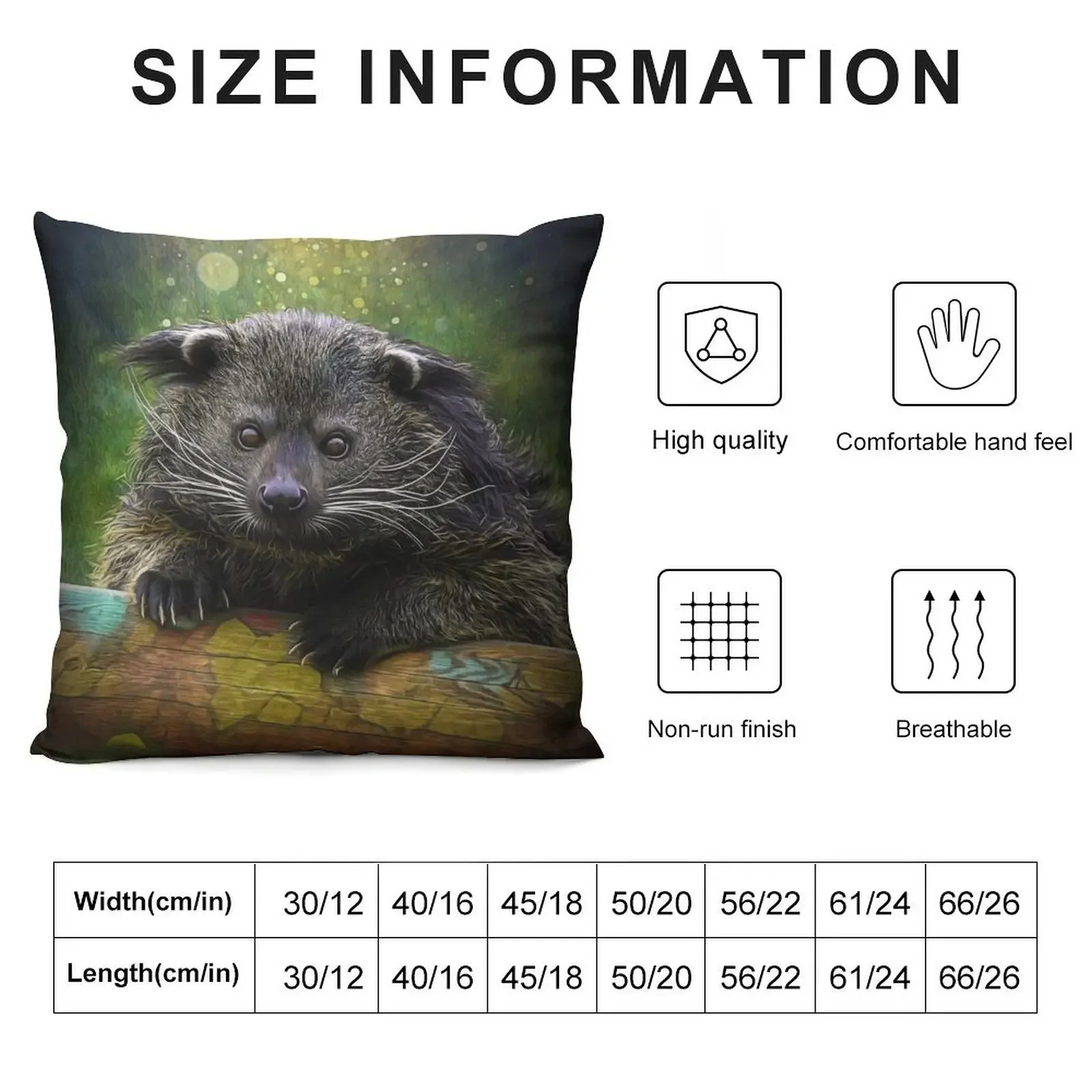 Binturong Throw Pillow covers for pillows christmas decorations for home 2025 Christmas Throw Pillows Covers pillow