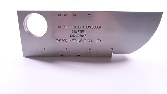 Bloco de Teste de Aço do Bloco D1.1m2023 da Calibração de Awsd1.1 1018 de Ndt Iiw para o tipo Ultrassônico da Polegada do Detector da Falha