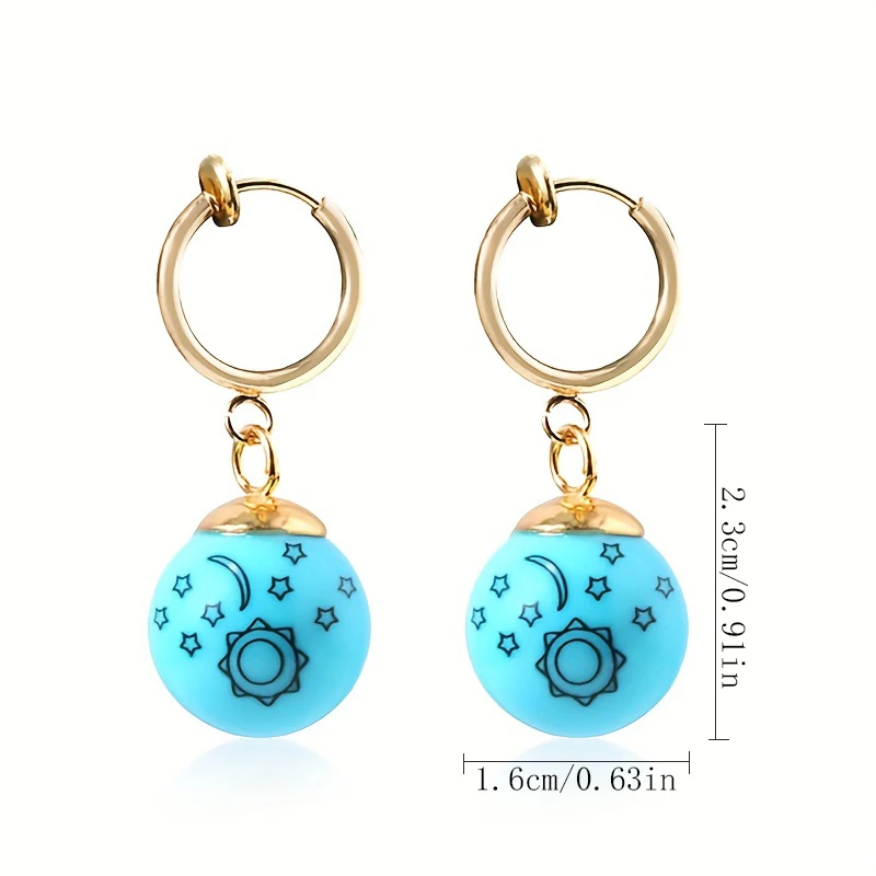 Anime The Seven Deadly Sins Elizabeth Liones Cosplay Pendant Earrings Ear Clip Cosplay Props