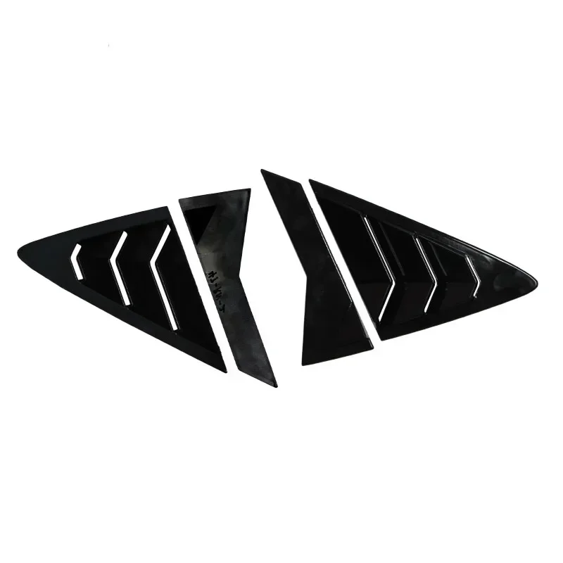 Left+Right For Hyundai Verna 2010--2016 Car Rear Louver Window Side Shutter Cover Trim Sticker ABS Carbon Fiber Accessories