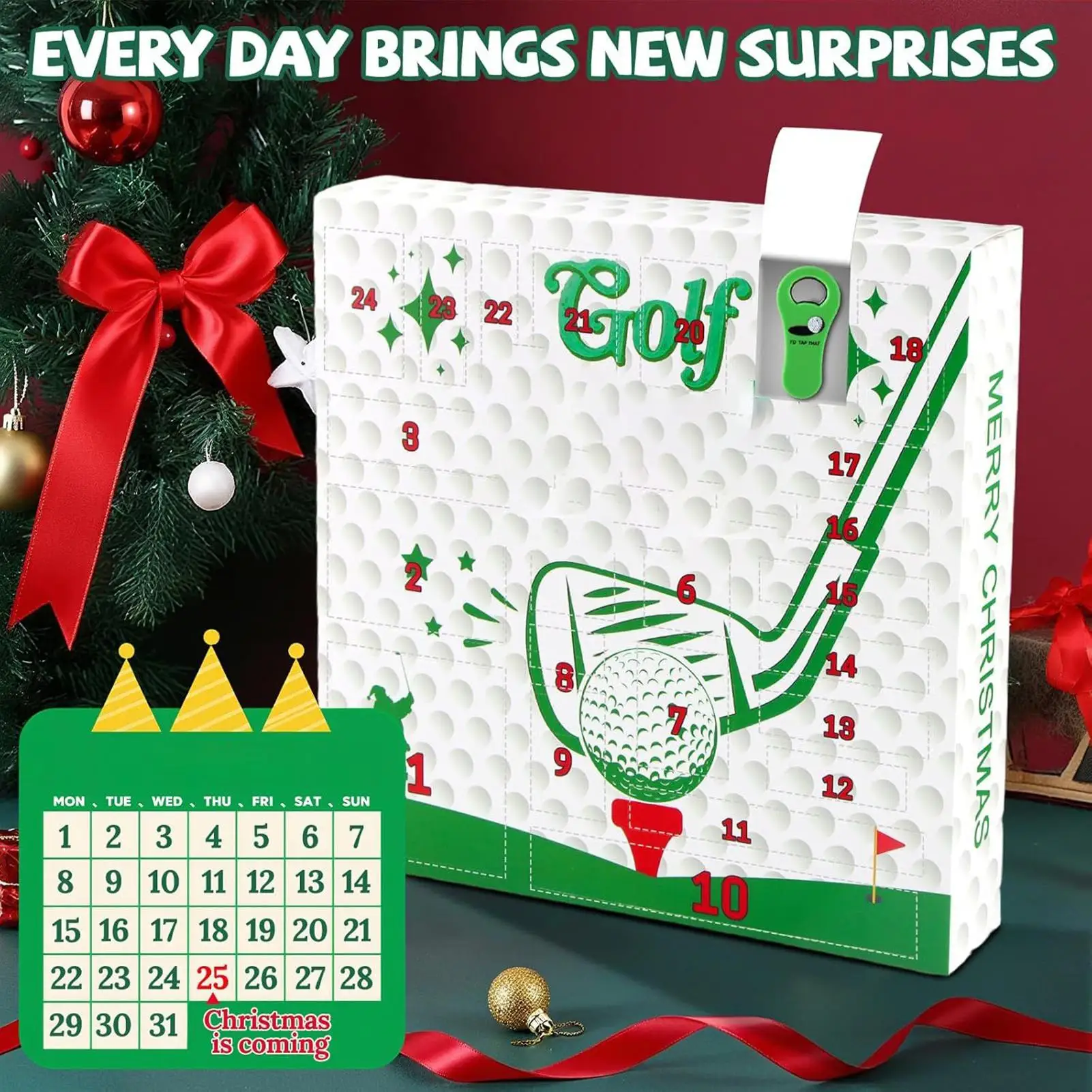 تقويم العد التنازلي للجولف 24 يومًا من ملحقات الجولف 2025 مجيء الجولف للمبتدئين المتحمسين الأب الابن شريك صديقها #1