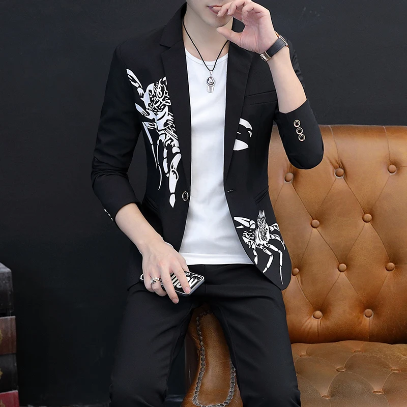 New two-piece suit (suit + western pants) slim and handsome Korean version of the suit business casual handsome suit men\'s suit