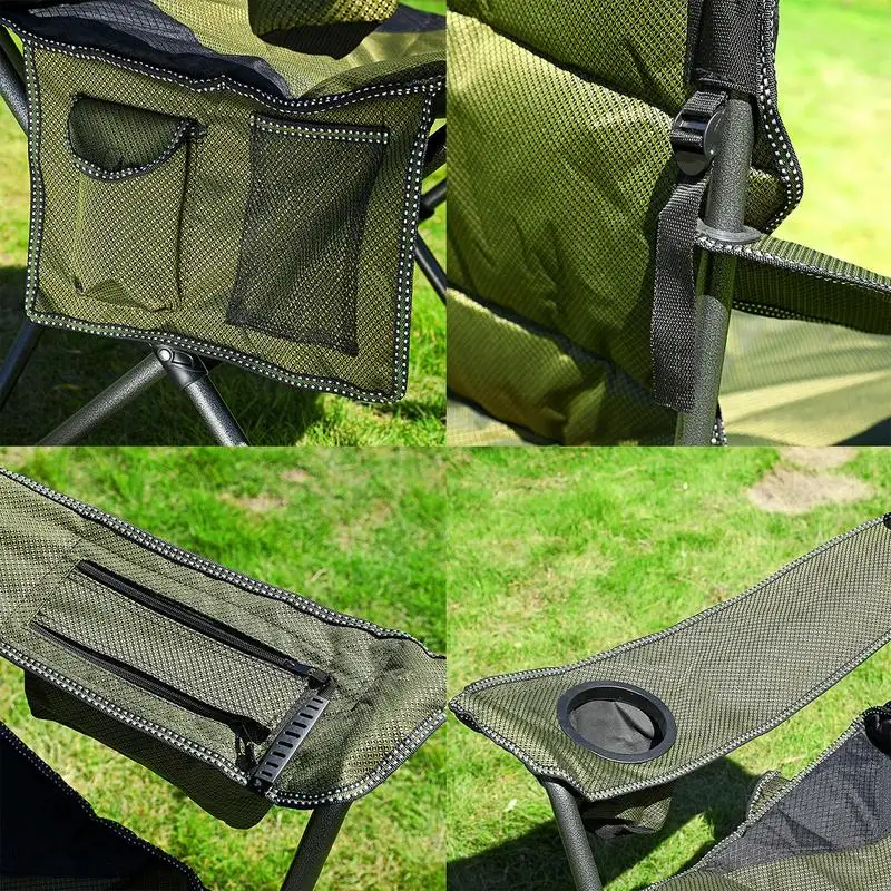 Folding Fishing Chair Camping Folding Chair 600D Oxford Cloth Fishing Stools For Ice Fishing Chair Iron Structure Travel Use