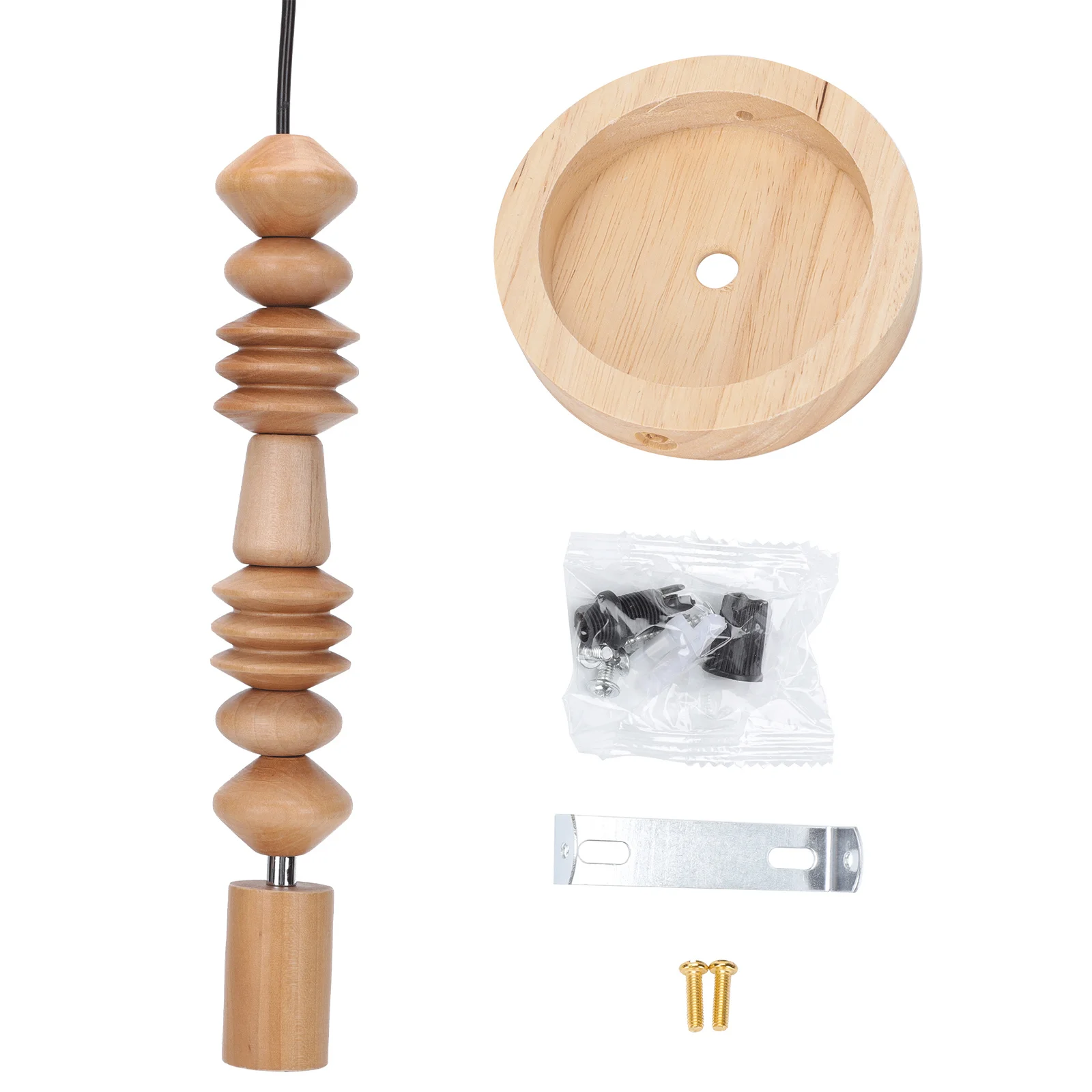 

Rustic Wooden Beads Light Pendant Creative Vintage Ceiling Lamp for Kitchen Living Room Cafe Decoration Creative Light