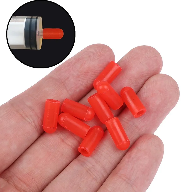 20PCS 13mm Food Grade Silicone Rubber Needle Cover Syringe Sealing Test Tube Hub Protector End Cap Sealing Head Gasket