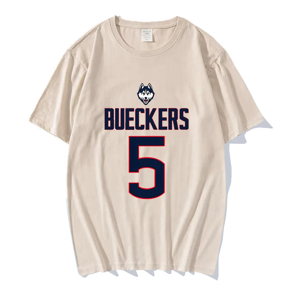 Paige Bueckers Number 5 T-shirts Basketball Player Casual Mens Tee-shirt Short Sleeve Round Neck Tshirts Graphic Printing Tees