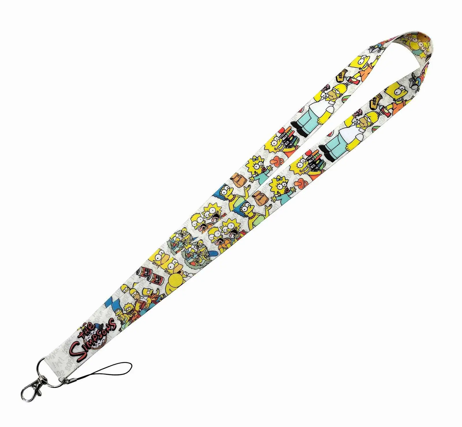 Disney Disney Simpsons TV Show Keychain Tags Strap Neck Lanyards For Keys ID Card Pass Gym Mobile Phone USB Badge DIY Hang Rope