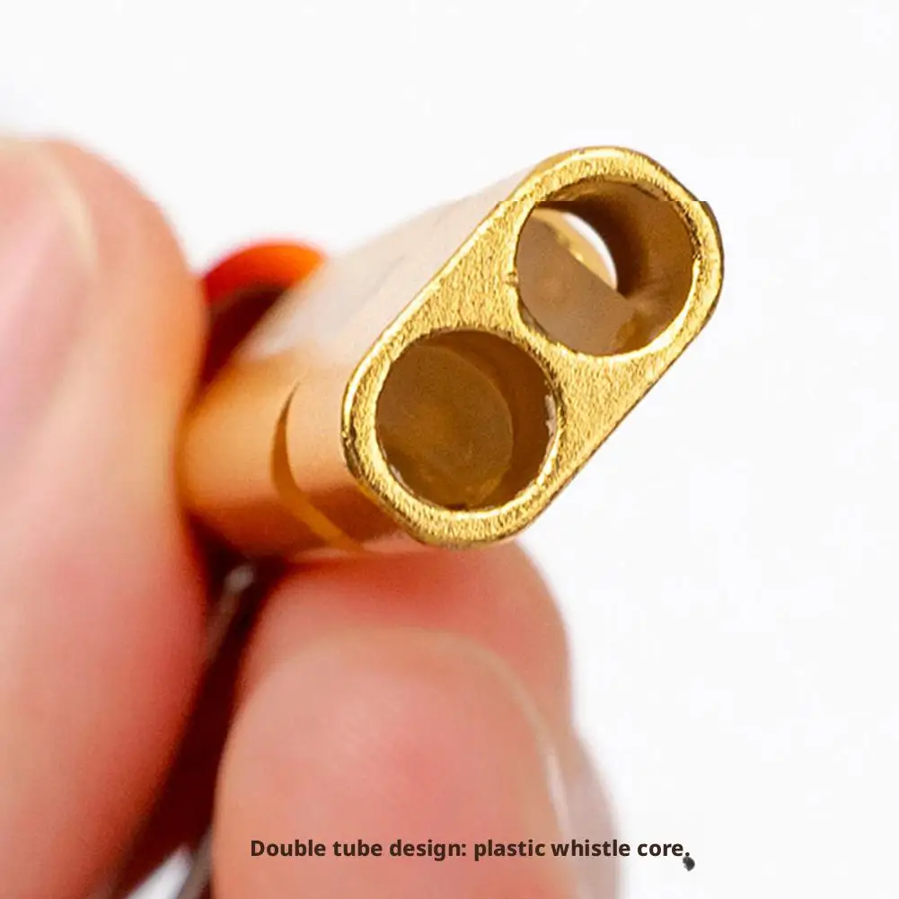 Überlebenspfeife aus Aluminiumlegierung mit hoher Dezibelzahl, lautes Notfallsignal, Fernübertragung, rostfrei, leicht, mit Lanyar
