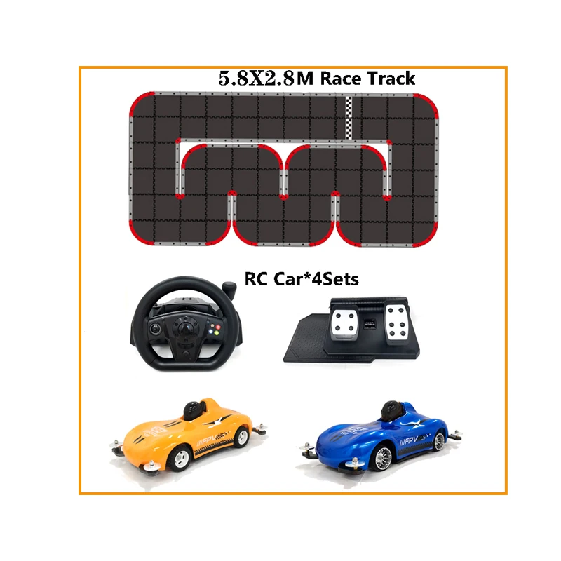 

2.4G Digital Proportional RC Race Car Track Simulator Racing Game Amusement Park Equipment Camera Remote Controller Included