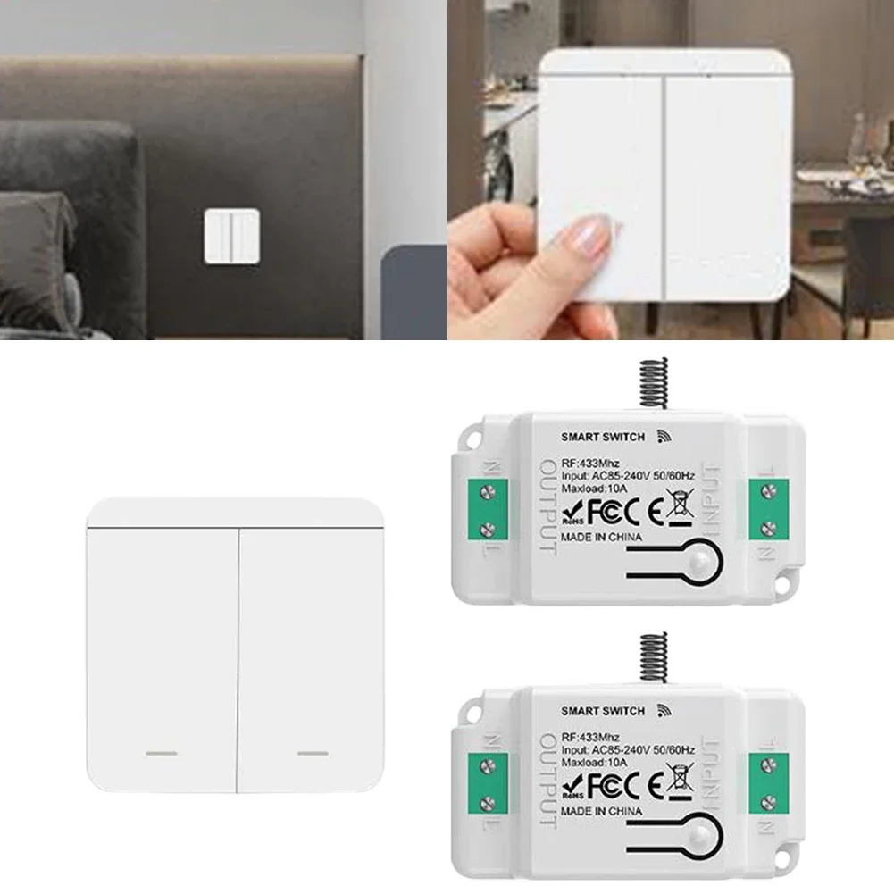 

For Fluorescent Lights RF Switch Kit Wireless Light Switch Indoor And Outdoor Use Wireless Light Switch Installation