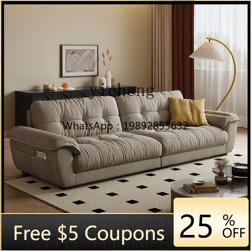 

XLL minimalist cat scratching cloth sofa sailing super wide large seat deep sofa living room down sofa