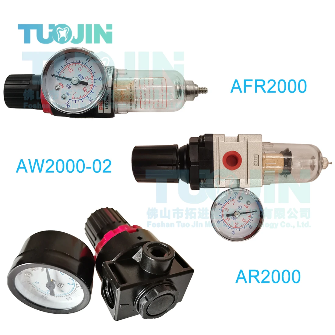 Dental Water Filter Dental Air Reduce Valve Air Filter Regulator Compressor Gas-Pressure Meter For Dental Chair Unit Equipment