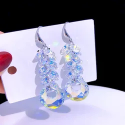 Crystal Earrings Super Flash Long Cold Wind High Sense Earrings
