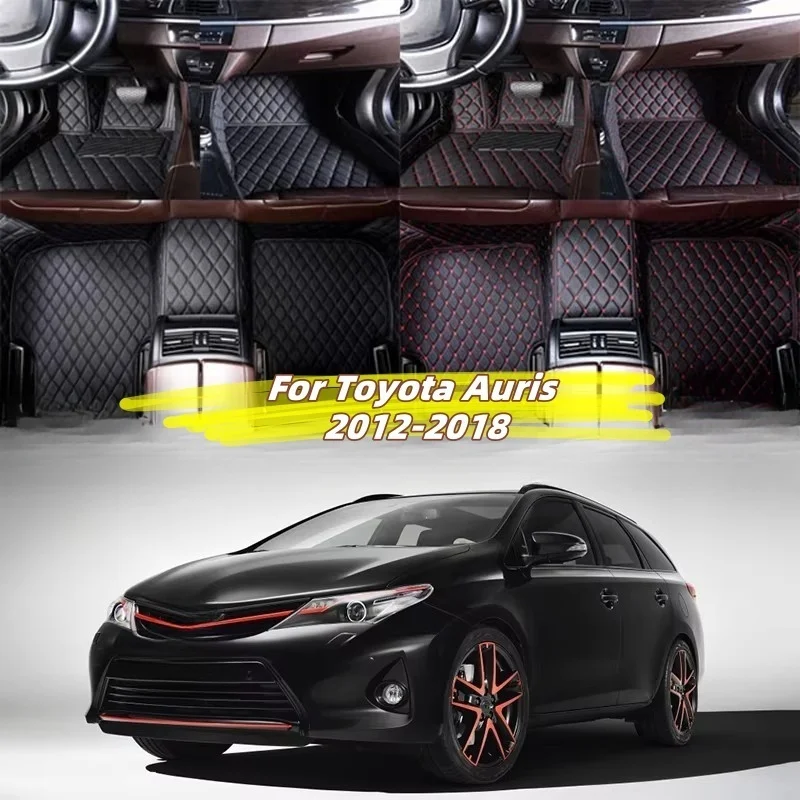 

Автомобильные коврики на заказ, нескользящая искусственная кожа для Toyota Auris E180 2012-2018, автомобильные ковры, аксессуары для интерьера