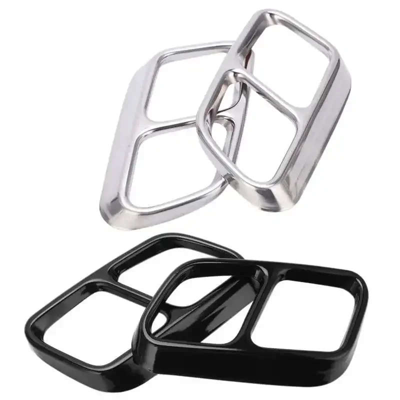 

Car Quad Exhaust Tip Trim Stainless Steel for Mercedes‑Benz CLS W218 2012 2013 2014 2015 2016 2017