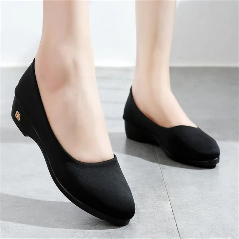 Women Flats Ballet Shoes Women Flats Office Work Shoes Oversize Boat Shoes Cloth Sweet Loafers Women's Pregnant Flats Shoes