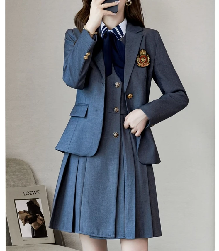 Set uniforme per insegnante di scuola materna autunno inverno Abito professionale da donna Abito da lavoro stile scolastico