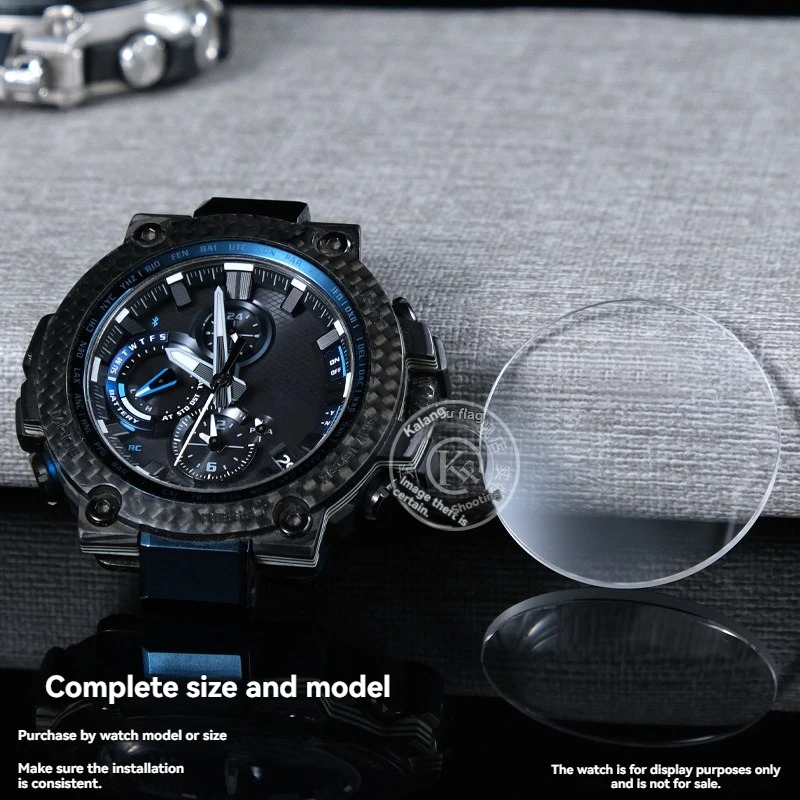 Replacement Watch Crystals for Casio G-SHOCK Steel Heart MTG-B1000 and MTG-B3000 Watches—Available in Sapphire or Mineral Glass