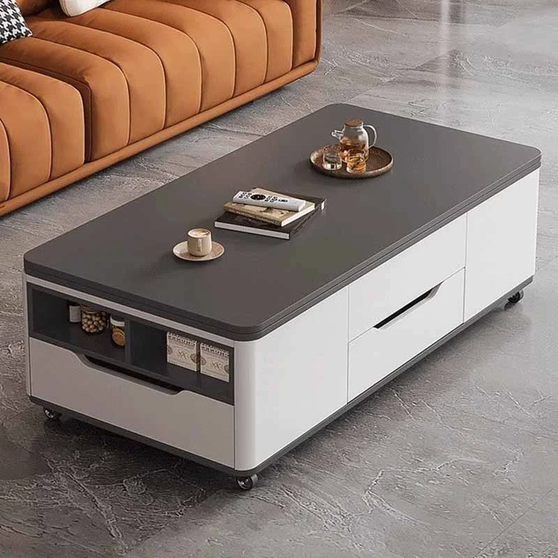 Portable Luxury Coffee Tables Classy European Narrow Designer Coffee Tables Apartments Storage Stolik Kawowy Furniture Home